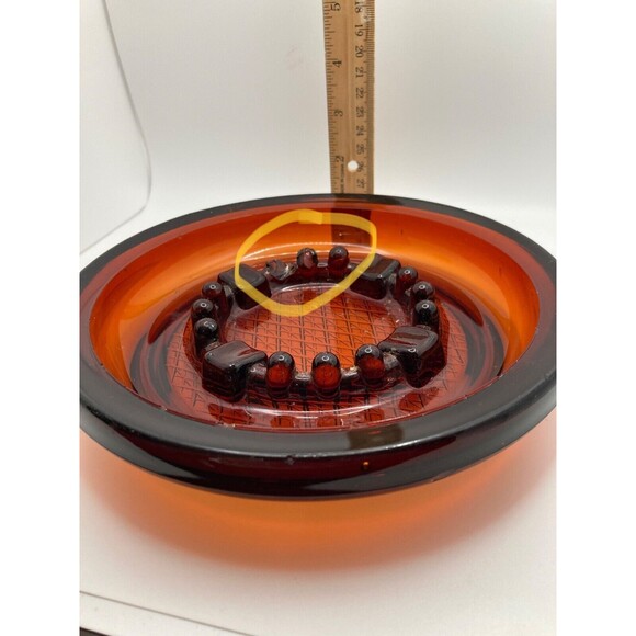 Vintage amber 8 in cigar cigarette ashtray - Picture 2 of 5